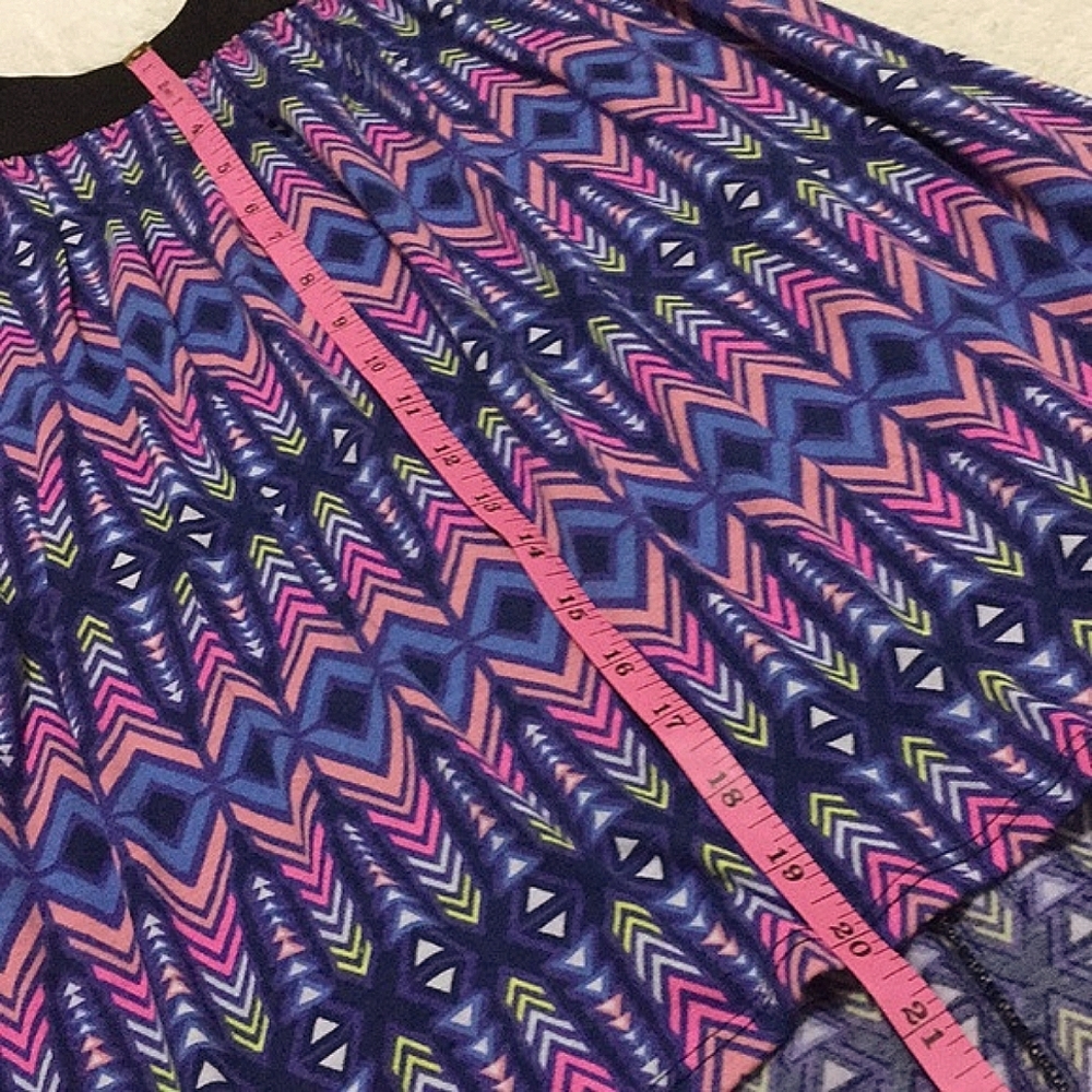 Multicolor Patterned High Low Boho Skirt - Picture 5 of 8